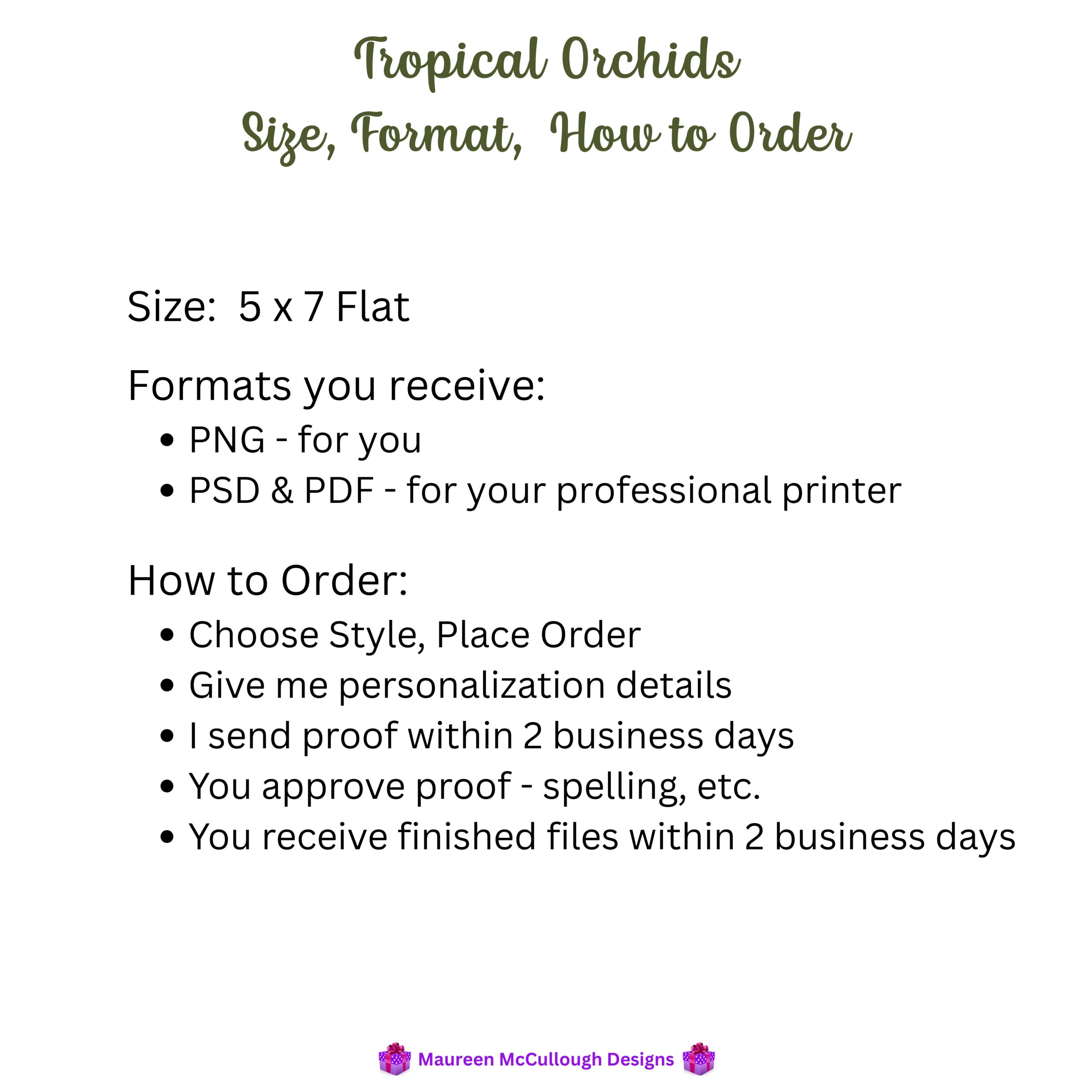 Tropical Orchids Floral Wedding Invitation Suite – Save the Date, Invitation & RSVP – Made to Order