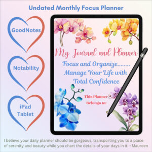 Orchids Focus ADHD Neurodivergent iPad Digital Planner